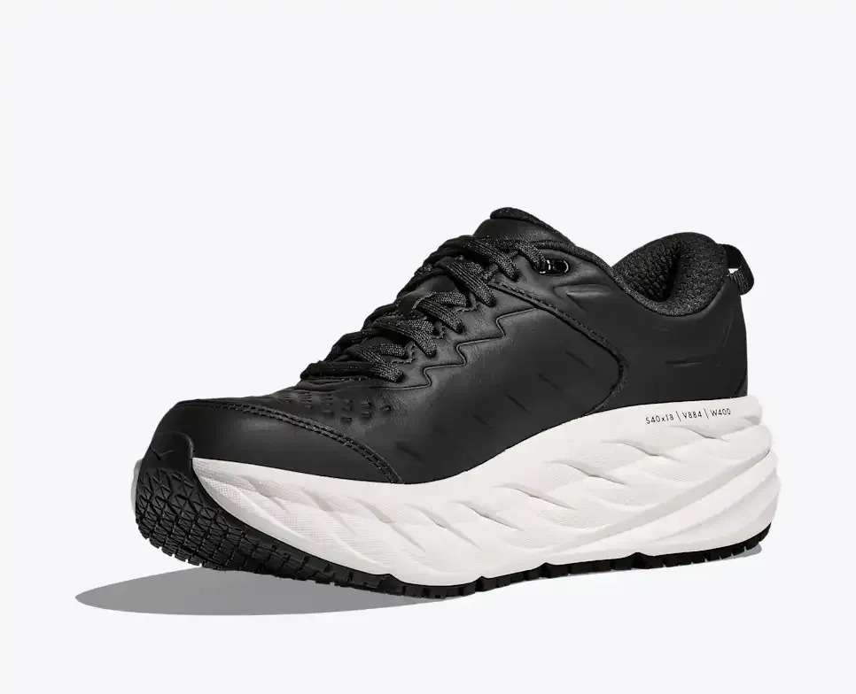 HOKA Bondi SR Carbon Black White