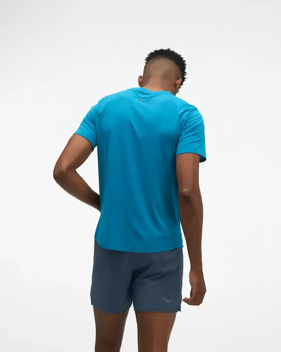 HOKA EveryRun Short Sleeve Night Glow Blue