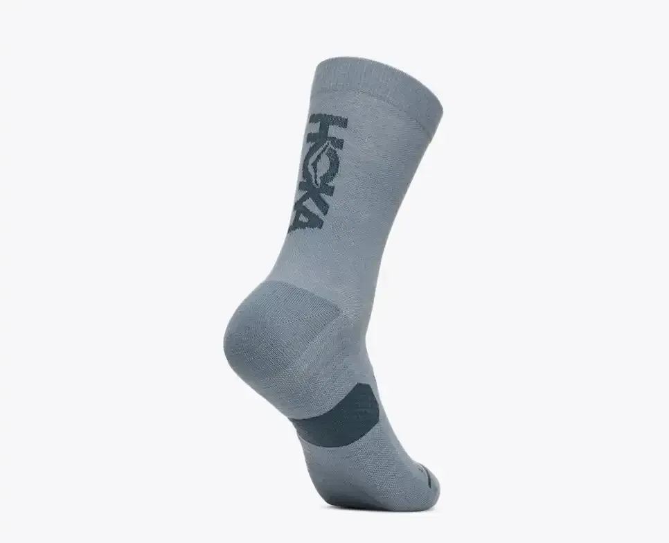 HOKA Graphic Crew Run Sock Washed Blue