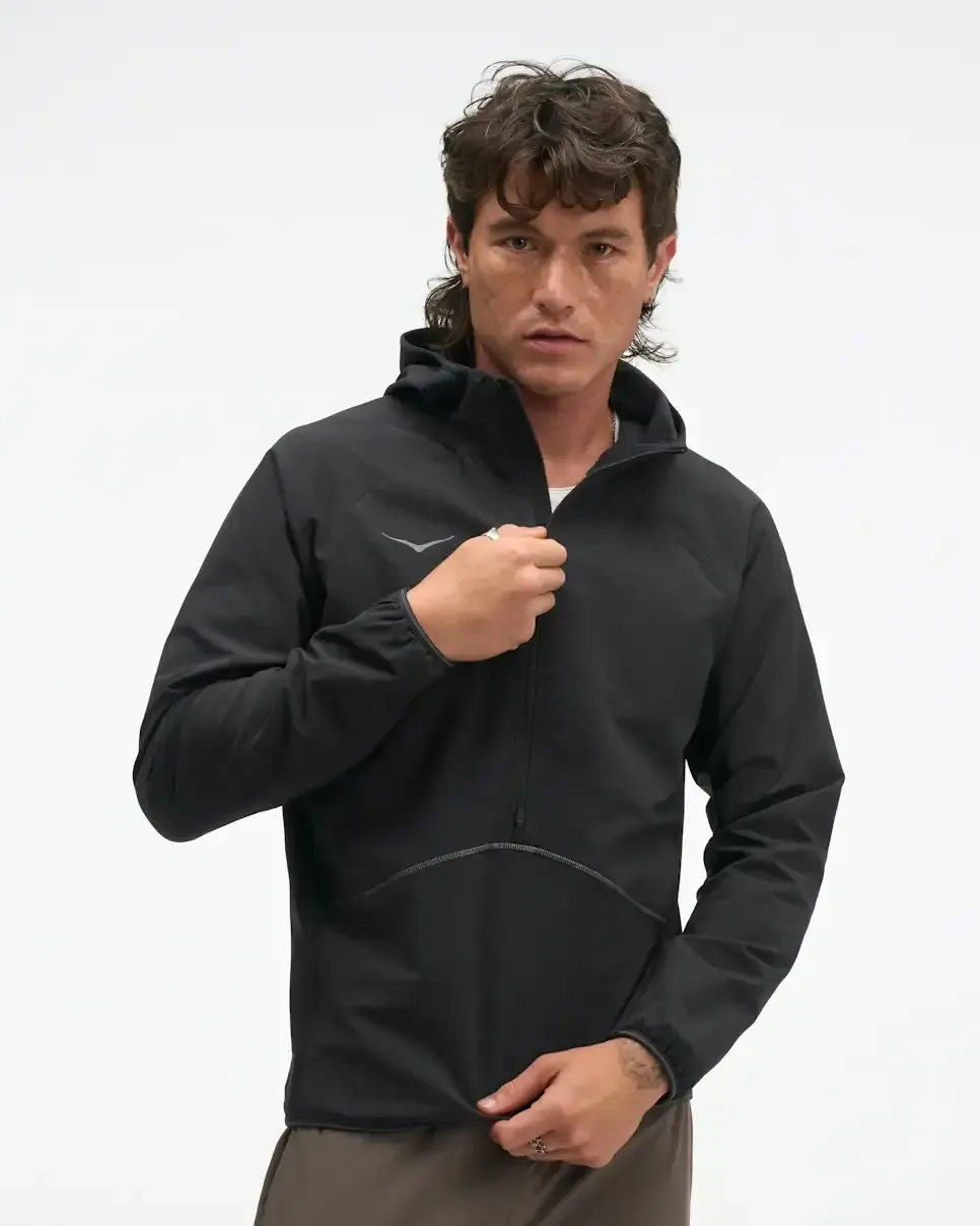 HOKA SkyGlow Half-Zip Black Black