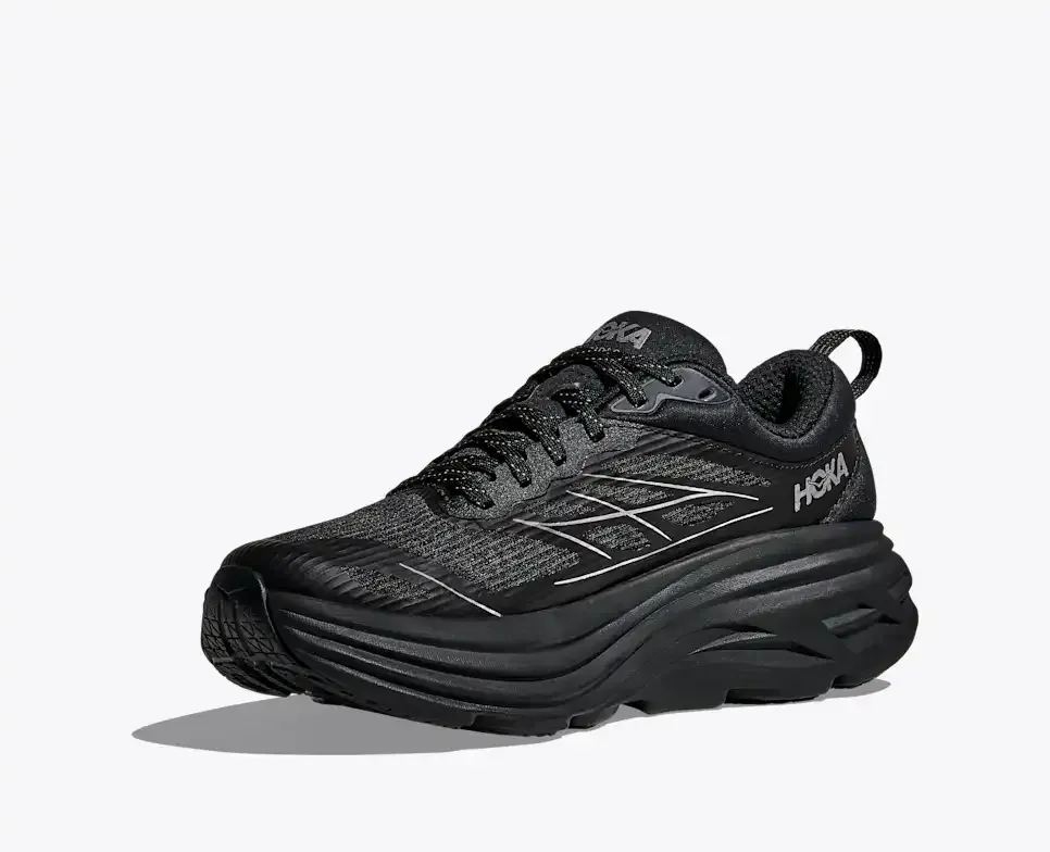HOKA Stealth/Tech Bondi 8 Caged Black Silver