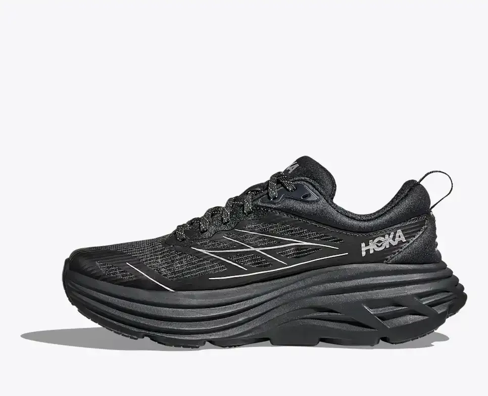 HOKA Stealth/Tech Bondi 8 Caged Black Silver