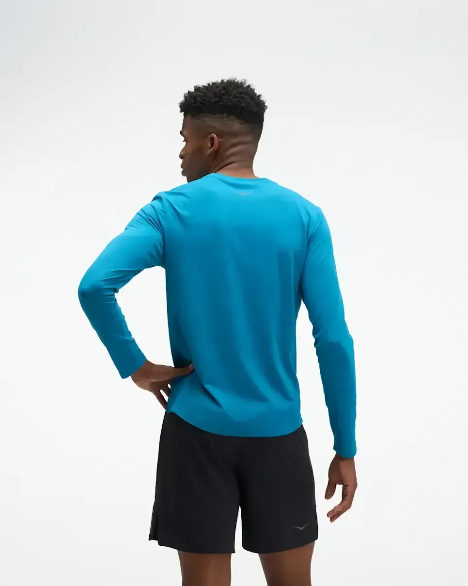 HOKA EveryRun Long Sleeve Night Glow Blue