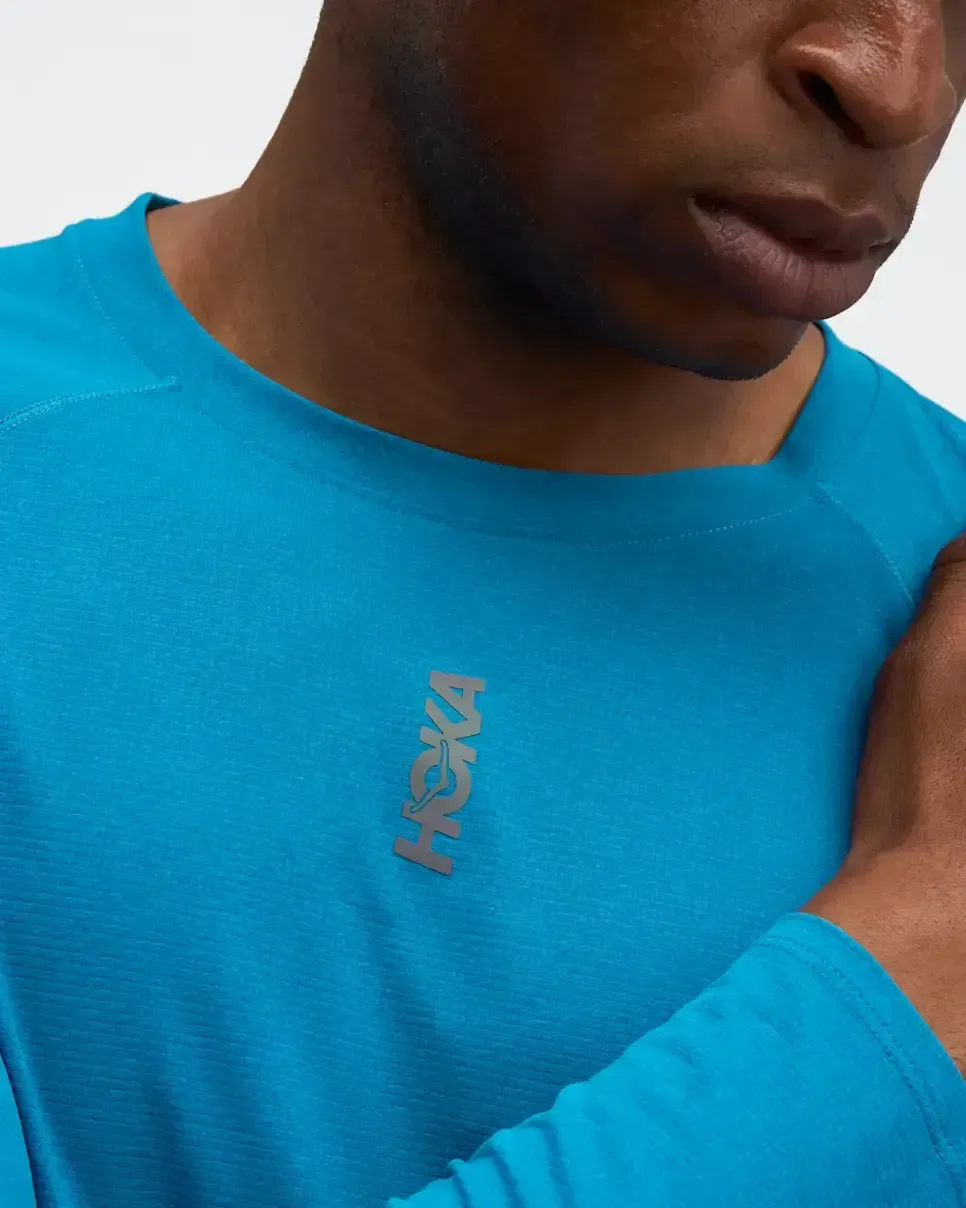 HOKA EveryRun Long Sleeve Night Glow Blue